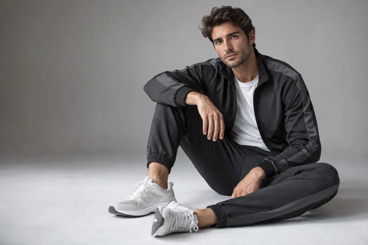 Erkek spor giyim kataloğu için model başvurusu