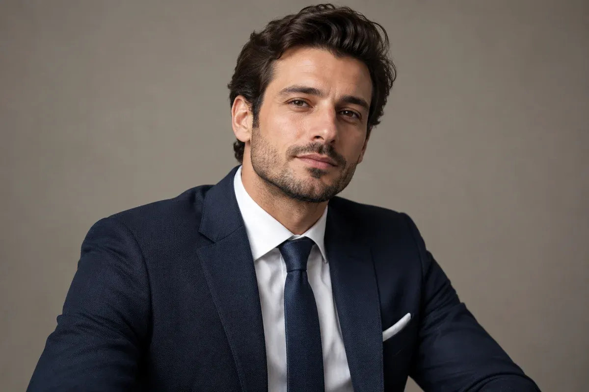 Erkek takım elbise kataloğu için model başvurusu
