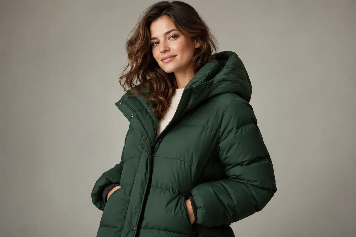 Kadın mont kataloğu için model başvurusu